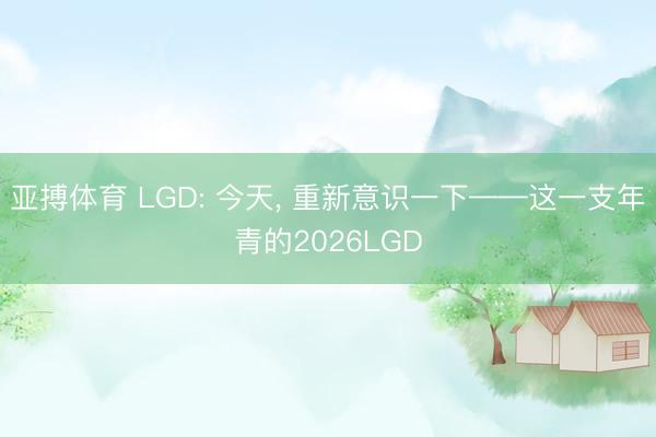 亚搏体育 LGD: 今天， 重新意识一下——这一支年青的2026LGD
