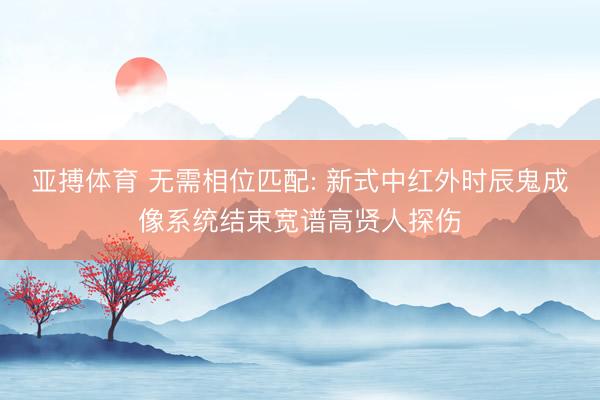 亚搏体育 无需相位匹配: 新式中红外时辰鬼成像系统结束宽谱高贤人探伤